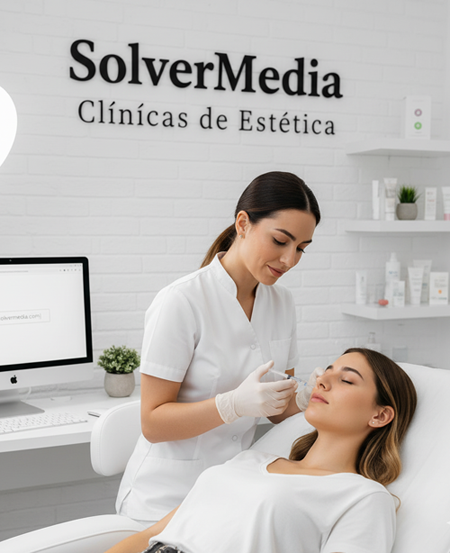 Pantalla principal del software SolverMedia para clínicas de estética